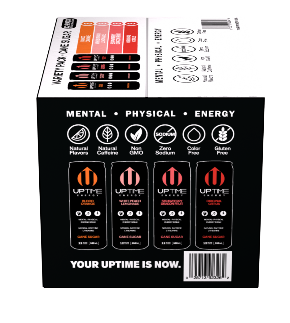 UPTIME CANE SUGAR Variety 12 Pack