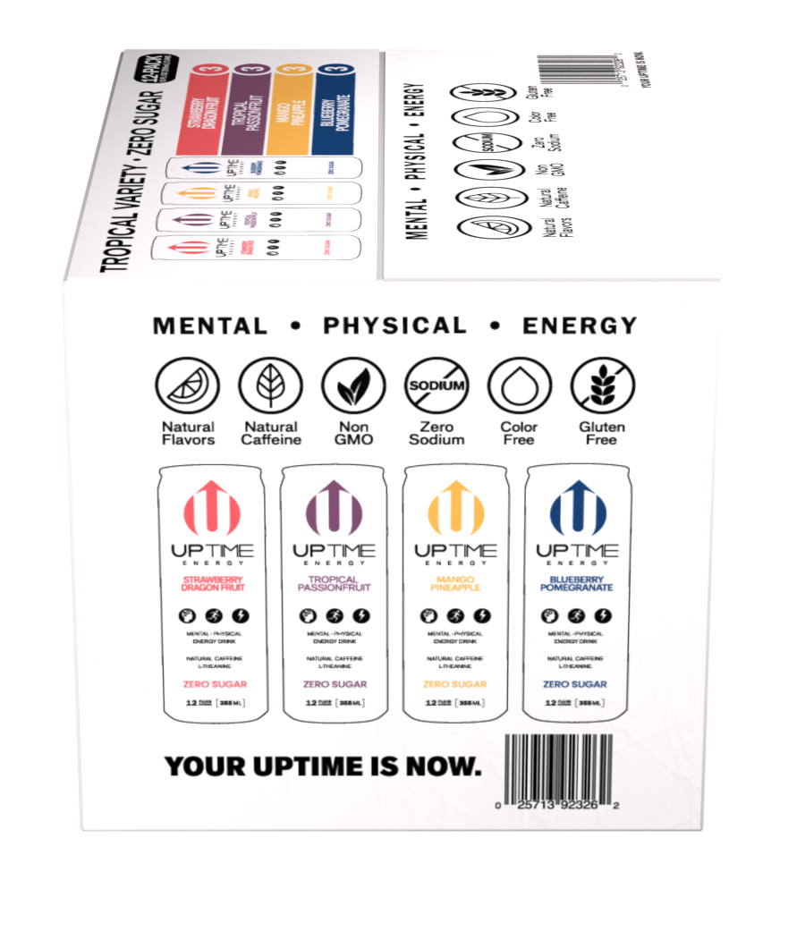 UPTIME TROPICAL VARIETY Zero Sugar 12 Pack