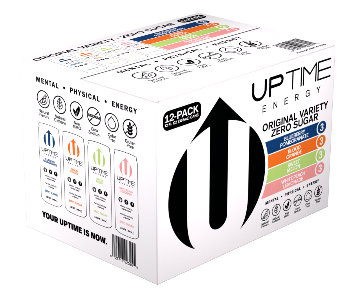 UPTIME ORIGINAL Variety Zero Sugar 12 Pack