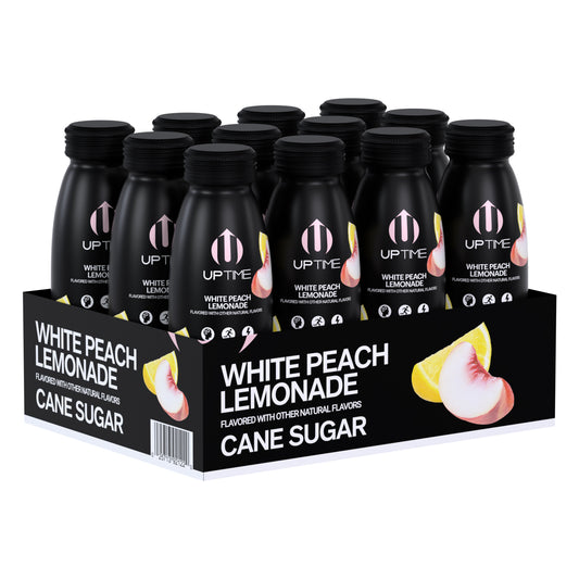 White Peach Lemonade Cane Sugar 12 Pack